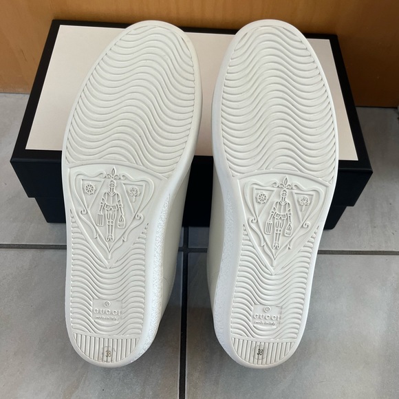 Gucci White Leather “Ace Sneakers with Interlocking G - Picture 3 of 14